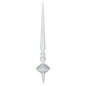12" White Shiny Cupola Finial Ornament (3 pack) 1