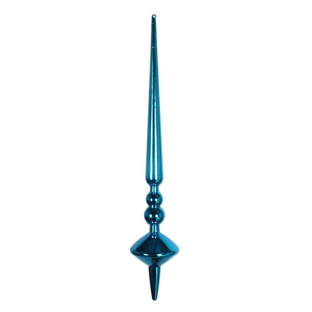 12" Turquoise Shiny Cupola Finial Ornament (3 pack) 1