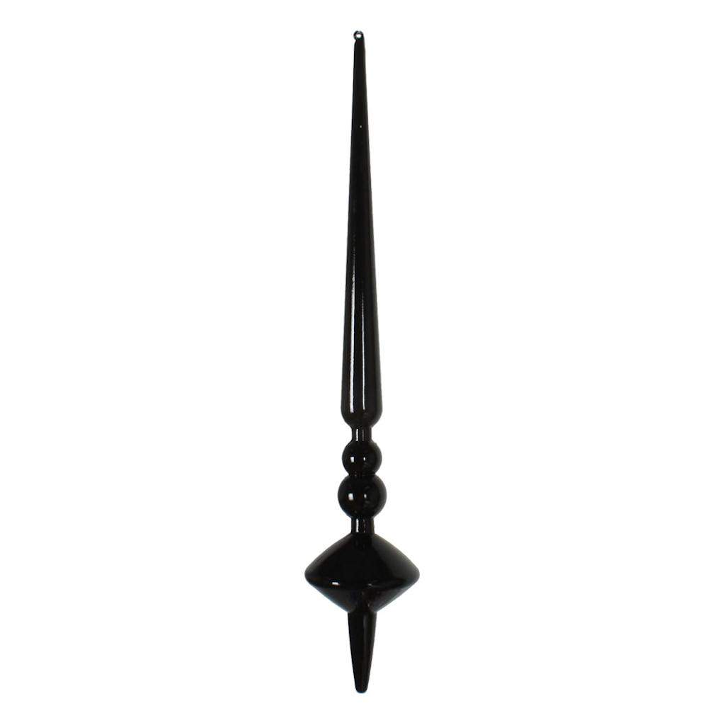 12" Black Shiny Cupola Finial Ornament (3 pack) 1