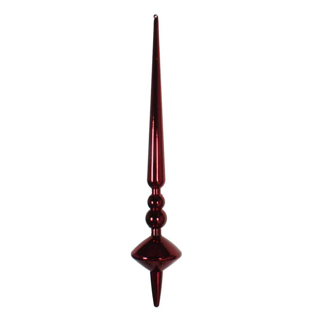 12" Wine Shiny Cupola Finial Ornament (3 pack) 1