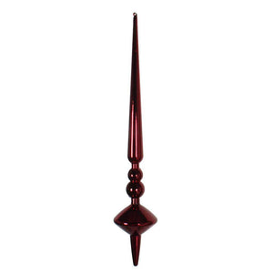 12" Wine Shiny Cupola Finial Ornament (3 pack) 1