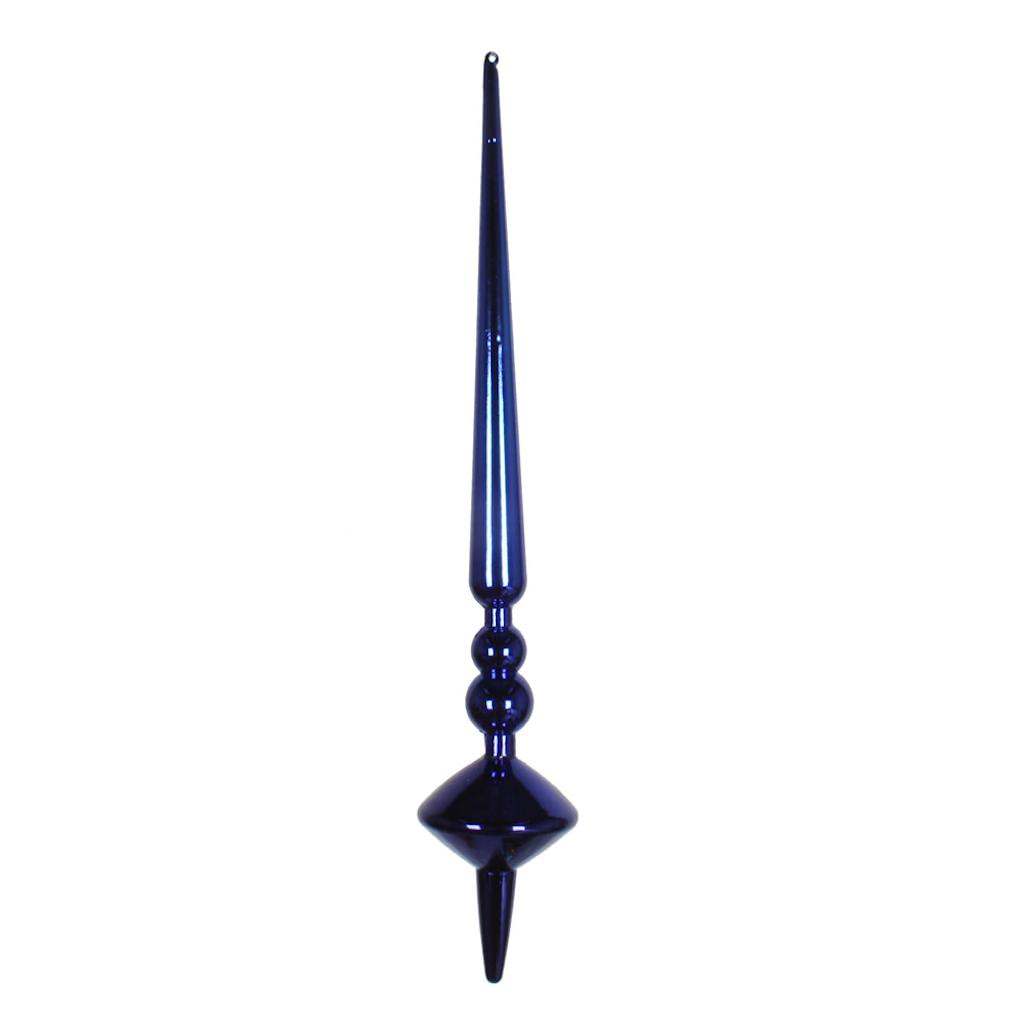 12" Cobalt Blue Shiny Cupola Finial Ornament (3 pack) 1