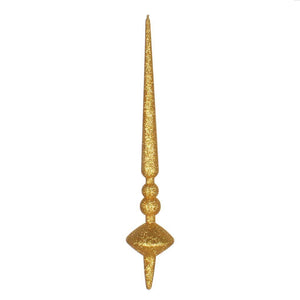 12" Antique Gold Glitter Cupola Finial Ornament (3 pack) 1