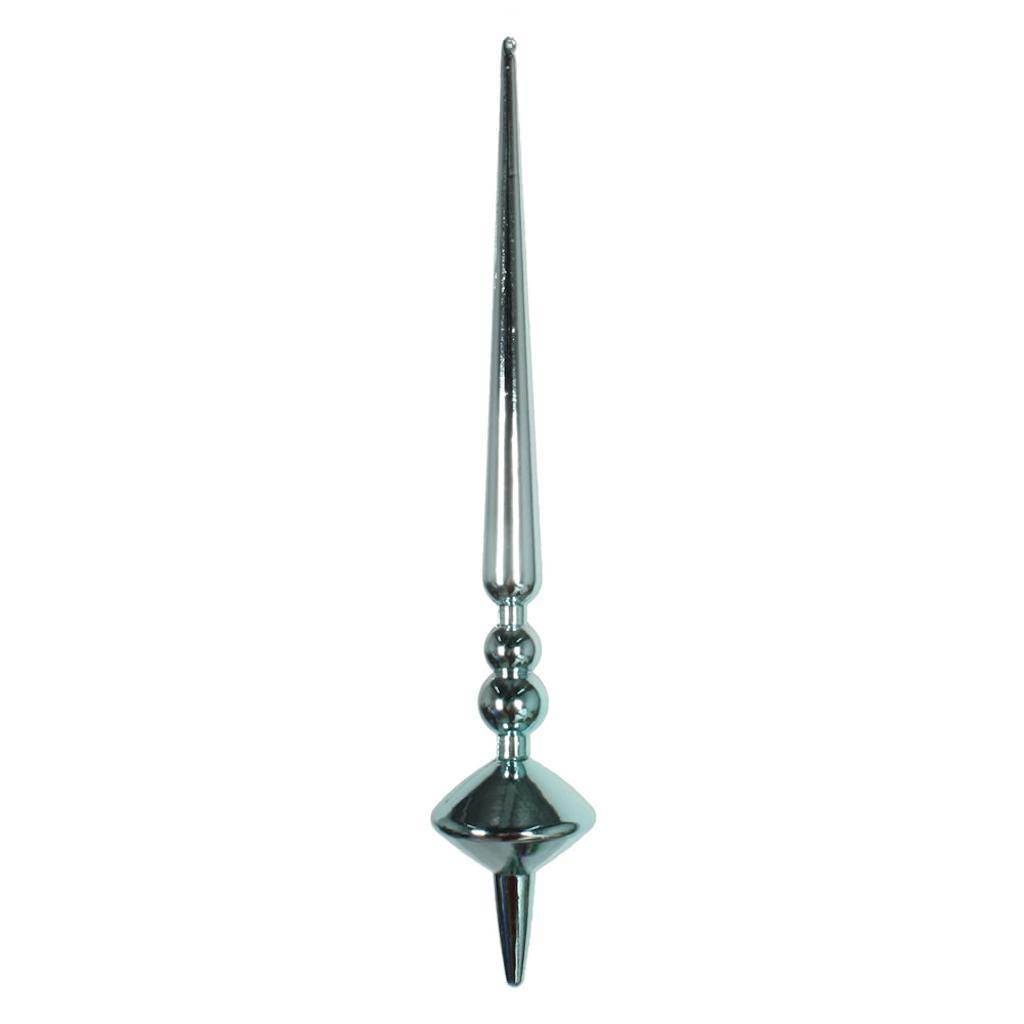 12" Baby Blue Shiny Cupola Finial Ornament (3 pack) 1