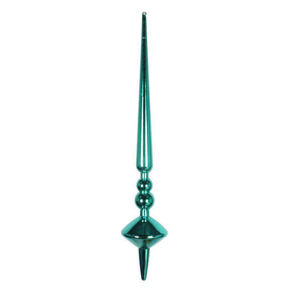12" Teal Shiny Cupola Finial Ornament (3 pack) 1