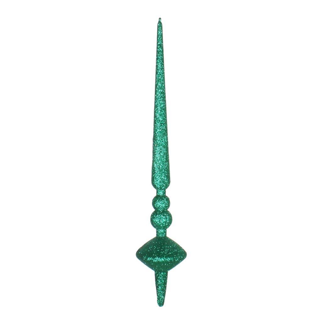 12" Seafoam Green Glitter Cupola Finial Ornament (3 pack) 1