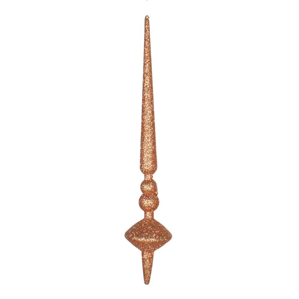 12" Rose Gold Glitter Cupola Finial Ornament (3 pack) 1