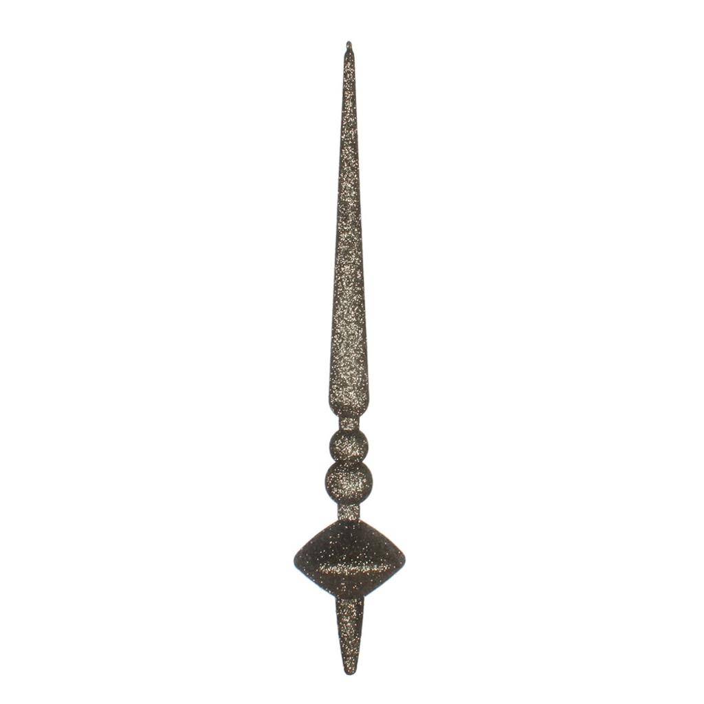 12" Moss Green Glitter Cupola Finial Ornament (3 pack) 1
