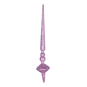 12" Orchid Glitter Cupola Finial Ornament (3 pack) 1