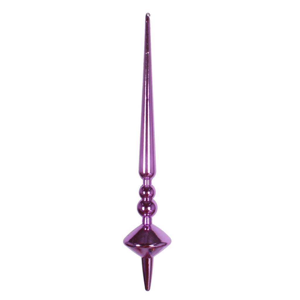 12" Orchid Shiny Cupola Finial Ornament (3 pack) 1