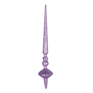 12"   Lavender Glitter Cupola Finial Ornament (3 pack) 1