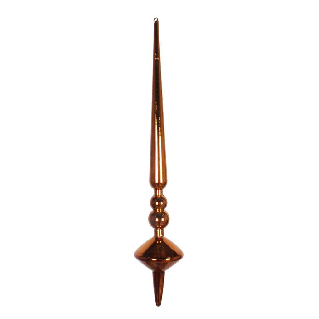 12"   Copper Shiny Cupola Finial Ornament (3 pack) 1