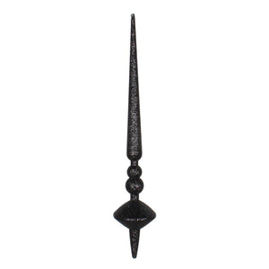 18" Black Glitter Cupola Finial Ornament (2 pack) 1