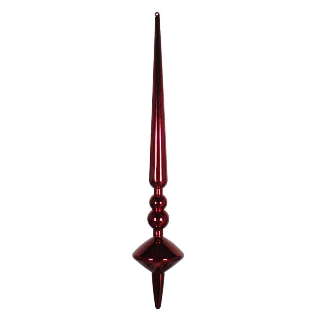 18" Wine Shiny Cupola Finial Ornament (2 pack) 1