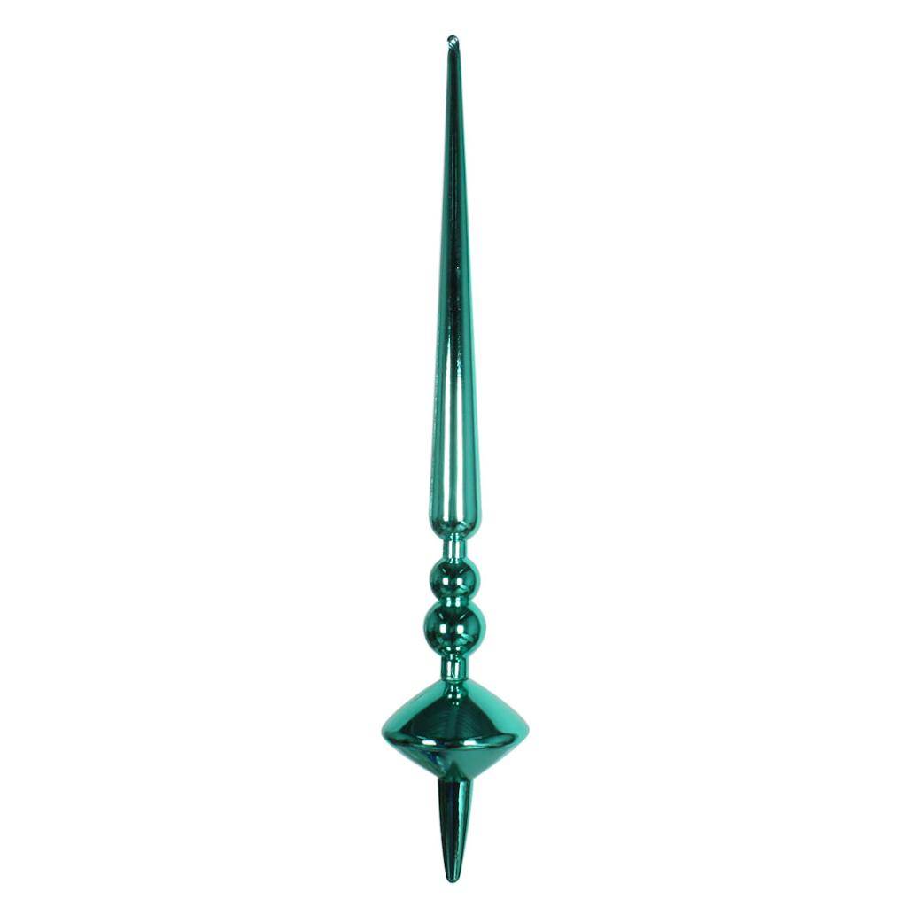 18" Teal Shiny Cupola Finial Ornament (2 pack) 1