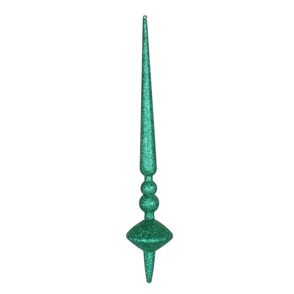 18" Seafoam Green Glitter Cupola Finial Ornament (2 pack) 1