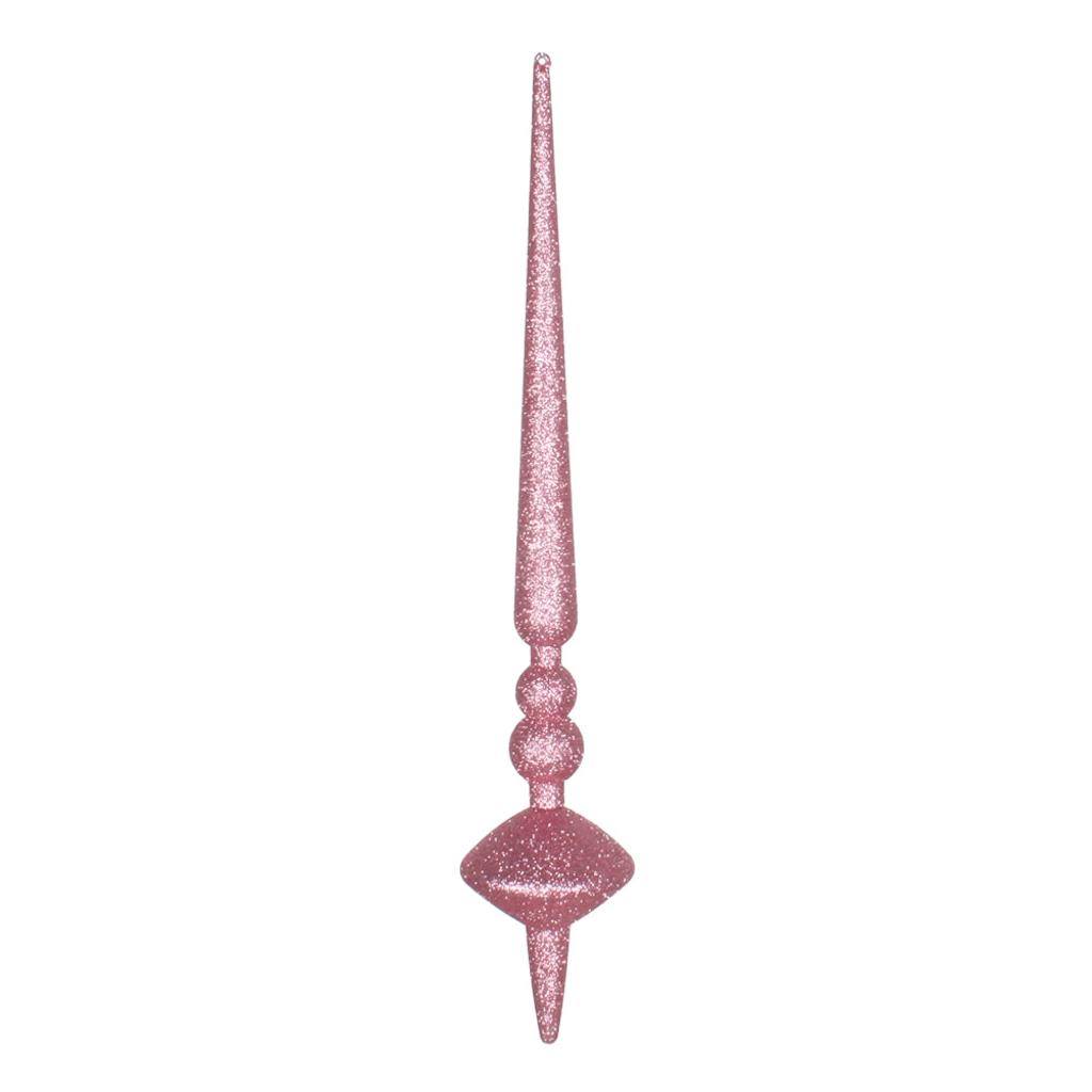 18" Mauve Glitter Cupola Finial Ornament (2 pack) 1