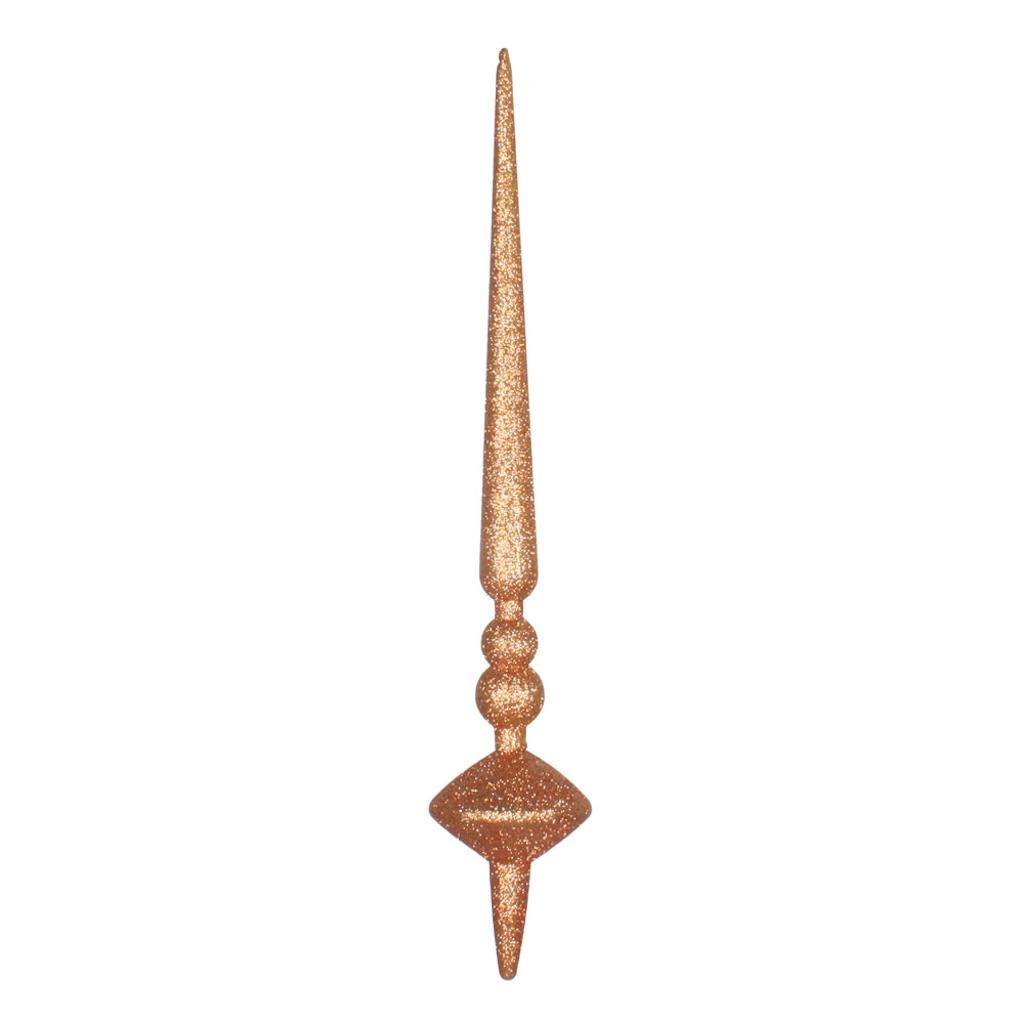 18" Rose Gold Glitter Cupola Finial Ornament (2 pack) 1