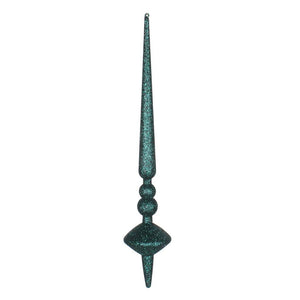 18" Sea Blue Glitter Cupola Finial Ornament (2 pack) 1