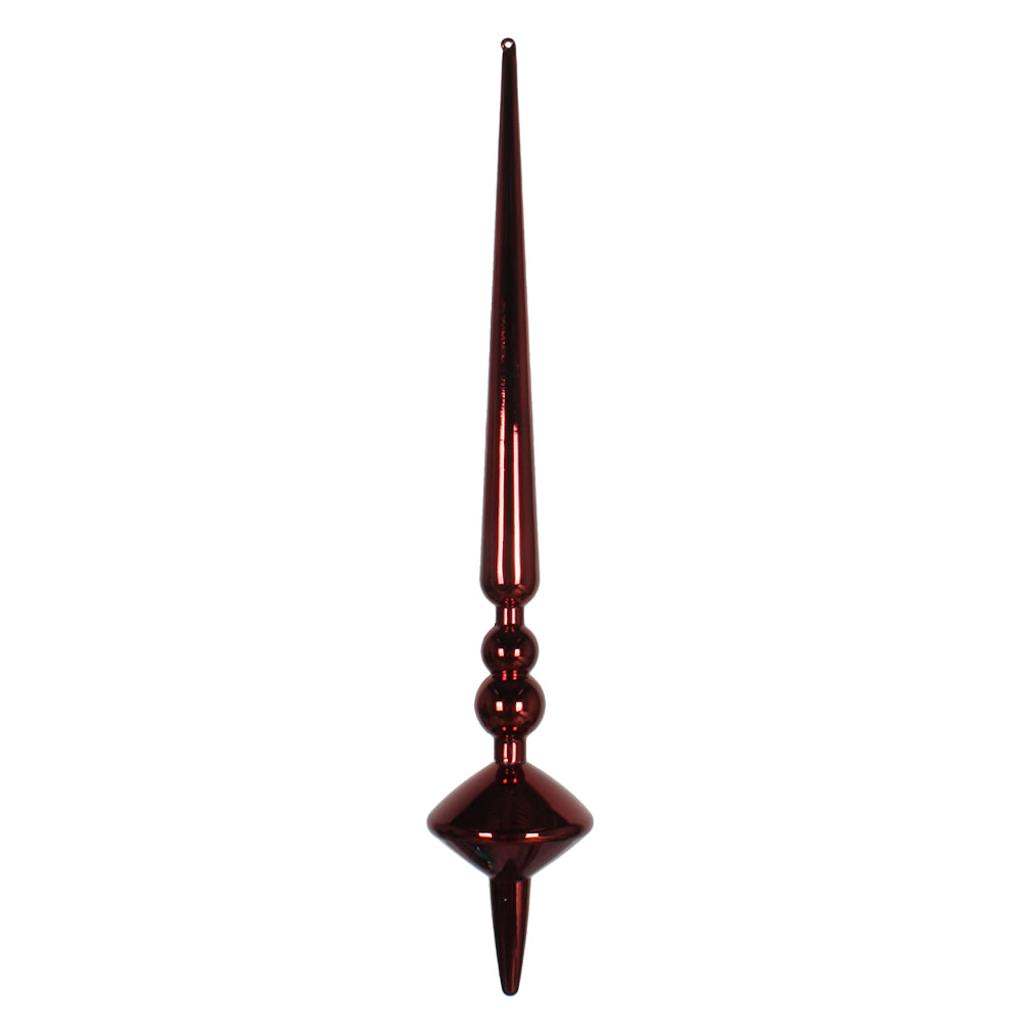 18" Burgundy Shiny Cupola Finial Ornament (2 pack) 1