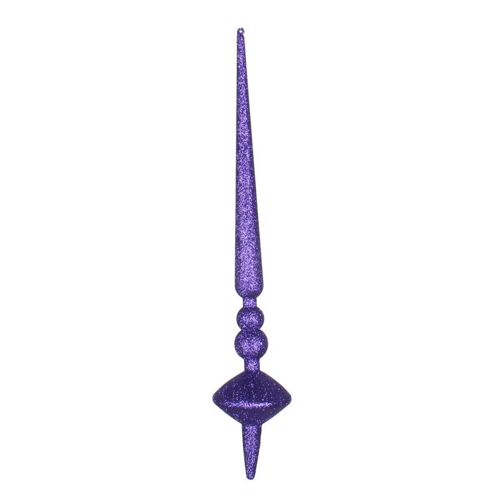 18" Purple Glitter Cupola Finial Ornament (2 pack) 1