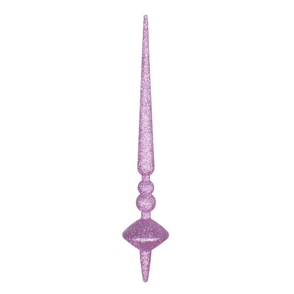 18" Orchid Glitter Cupola Finial Ornament (2 pack) 1