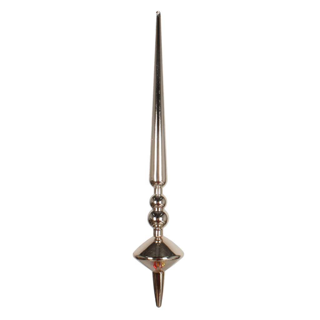 18" Cafe Latte Shiny Cupola Finial Ornament (2 pack) 1