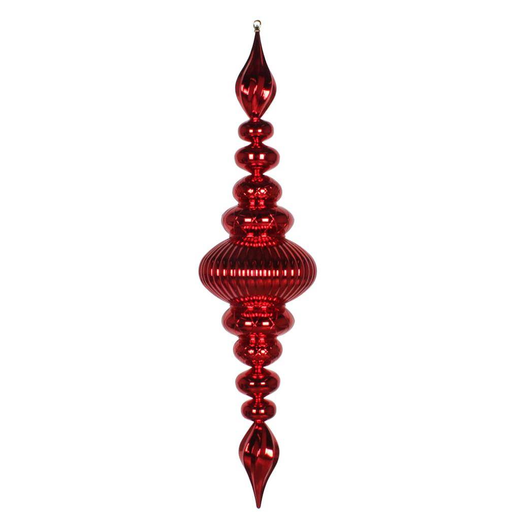 41" Red Shiny Finial Ornament 1