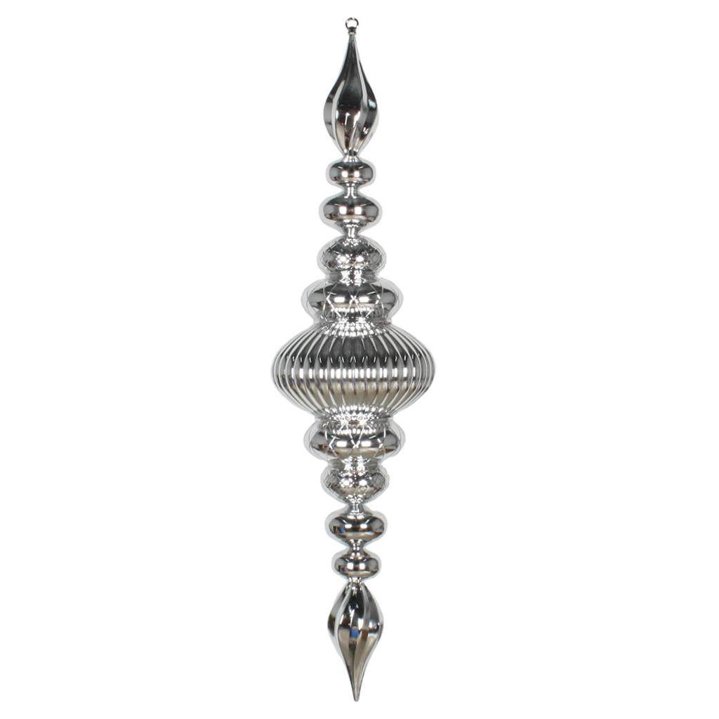41" Silver Shiny Finial Ornament 1
