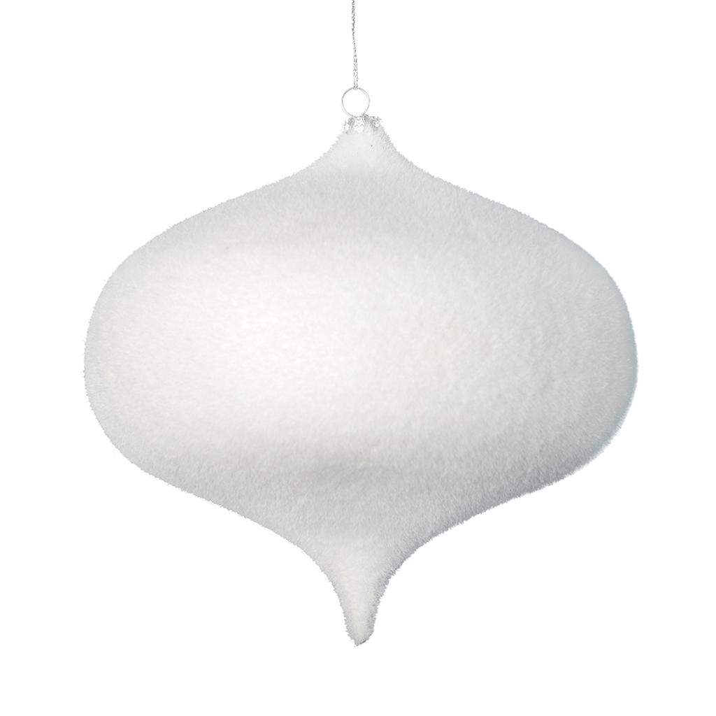 6" White Flocked Onion Ornament (4 pack) 1