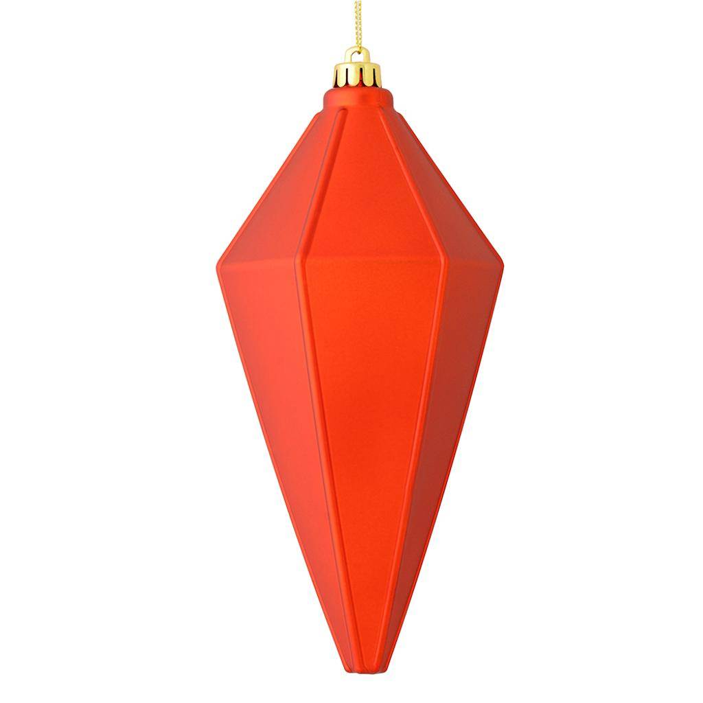 7" Burnished Orange Matte Lantern Ornament (4 pack) 1