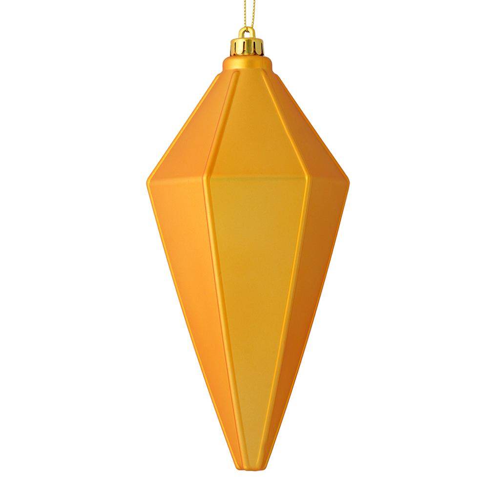 7" Honey Gold Matte Lantern Ornament (4 pack) 1