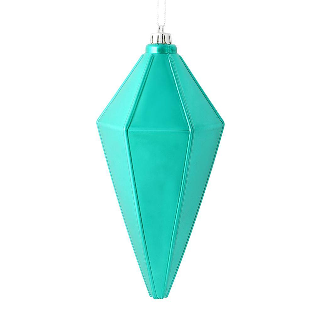 7" Teal Shiny Lantern Ornament (4 pack) 1