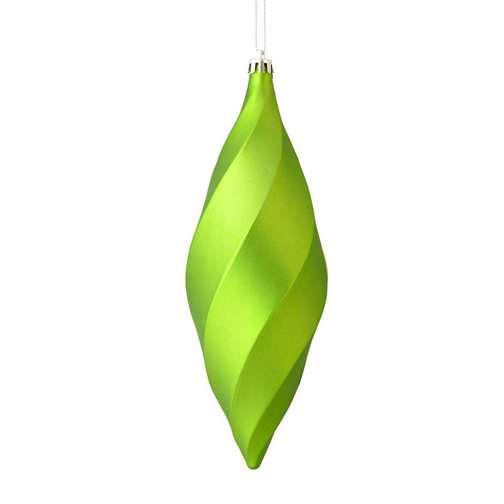 8" Celadon Matte Swirl Finial Ornament (6 pack) 1