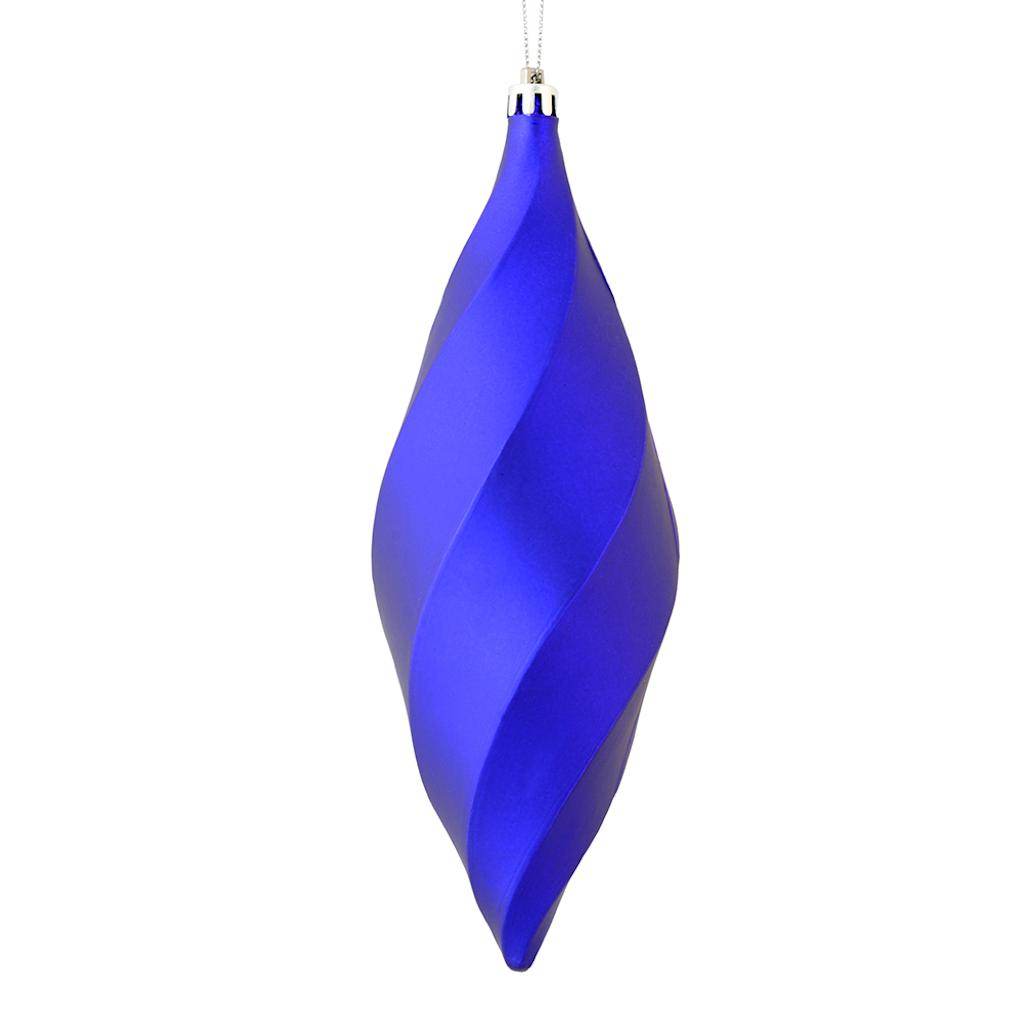 8" Purple Matte Swirl Finial Ornament (6 pack) 1