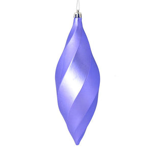 8" Lavender Matte Swirl Finial Ornament (6 pack) 1