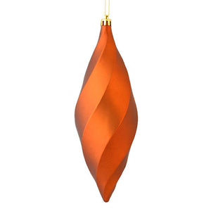 8" Copper Matte Swirl Finial Ornament (6 pack) 1