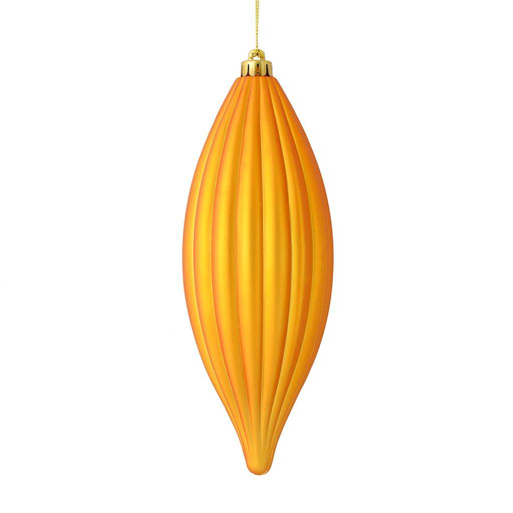 8" Antique Gold Matte Line Finial Ornament (4 pack) 1