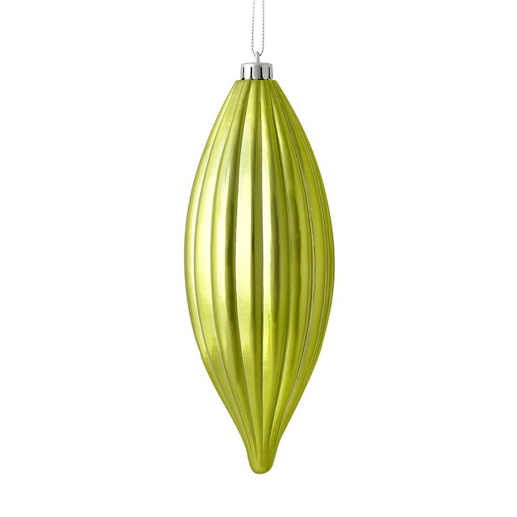 8" Celadon Shiny Line Finial Ornament (4 pack) 1