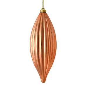 8" Rose Gold Shiny Line Finial Ornament (4 pack) 1