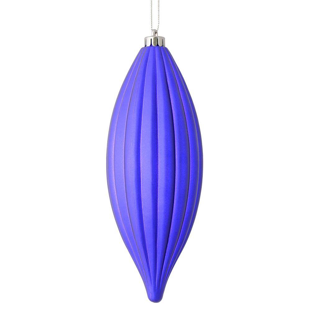 8" Purple Matte Line Finial Ornament (4 pack) 1