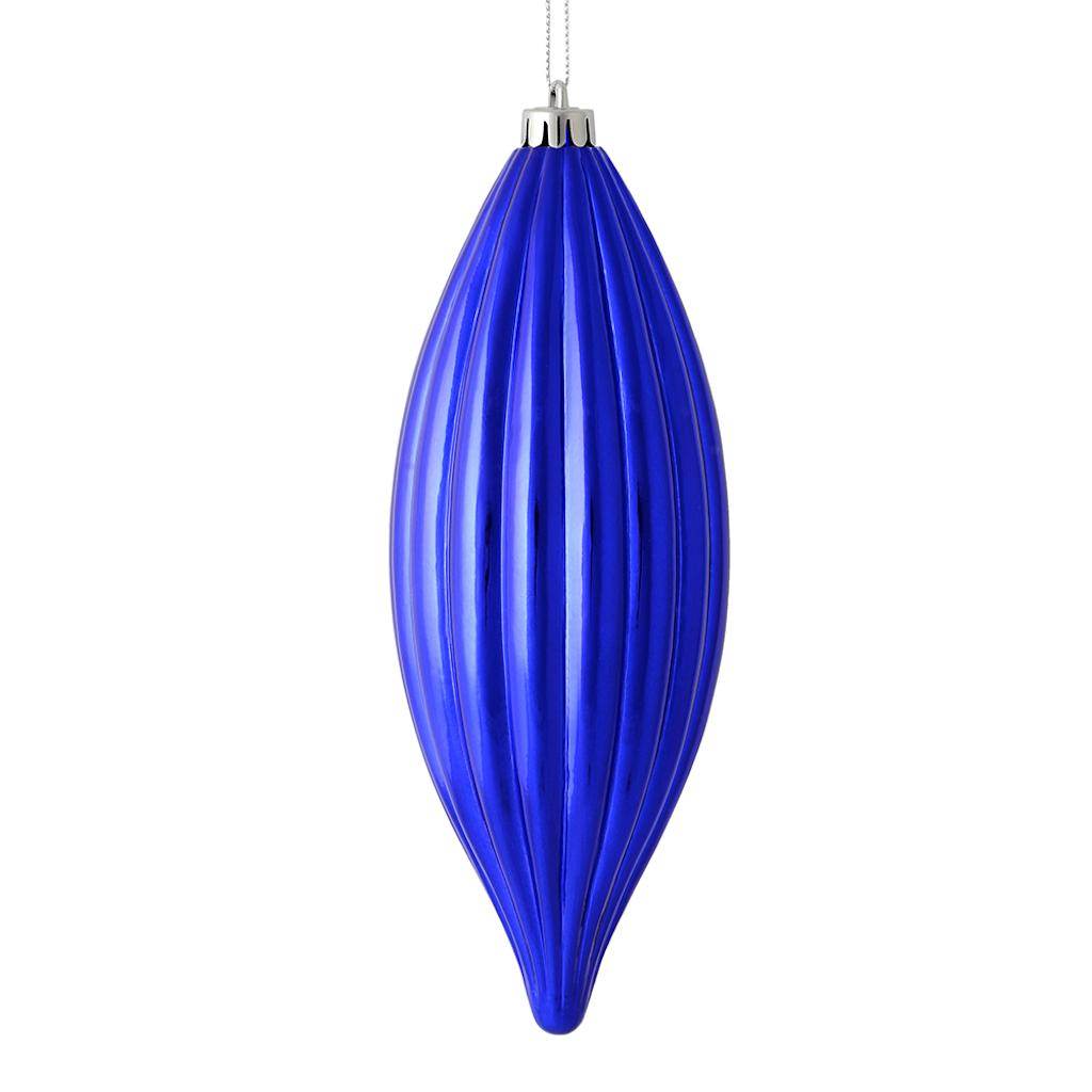 8" Purple Shiny Line Finial Ornament (4 pack) 1