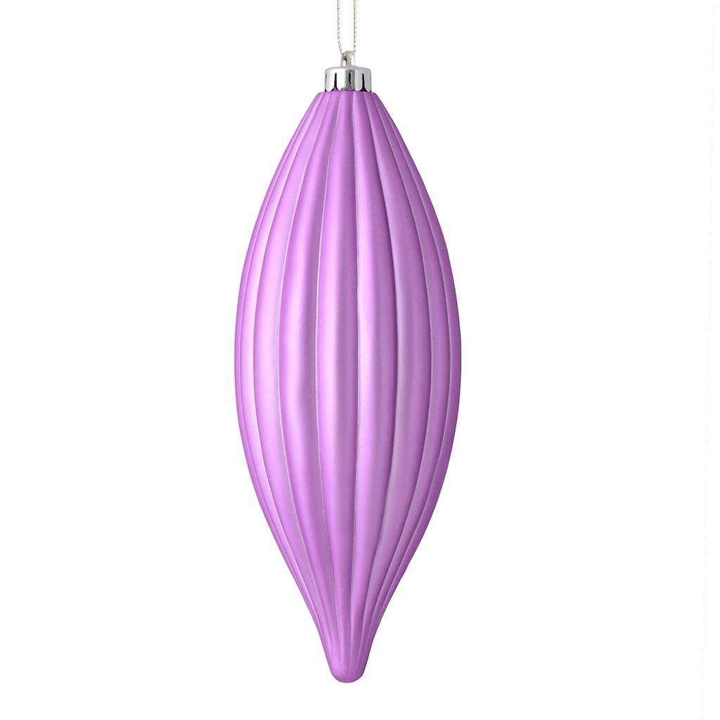 8" Orchid Matte Line Finial Ornament (4 pack) 1