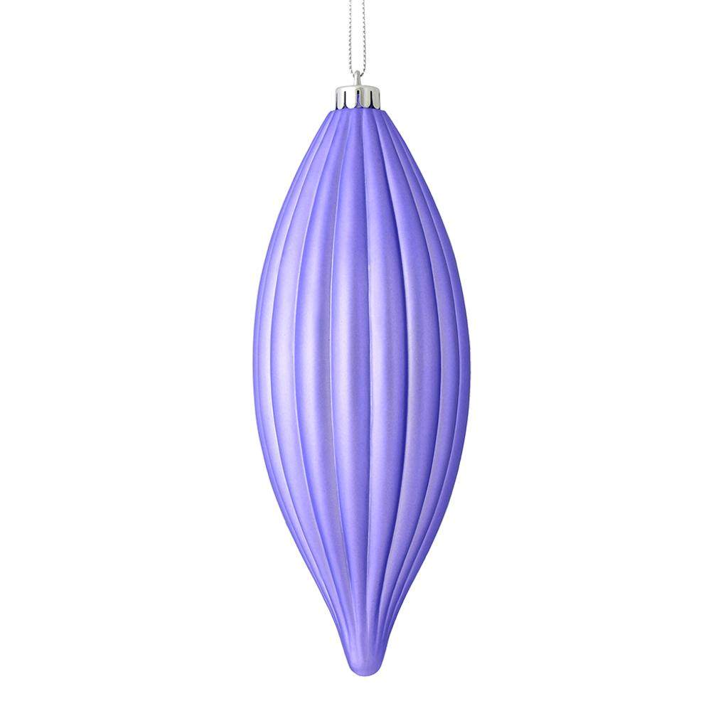 8" Lavender Matte Line Finial Ornament (4 pack) 1