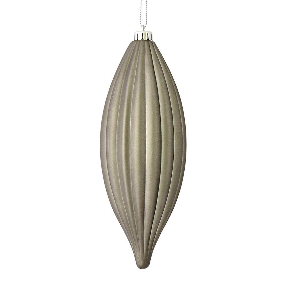 8" Pewter Matte Line Finial Ornament (4 pack) 1