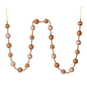 6' Rose Gold Ball Ornament Garland 1