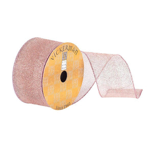 2.5" x 10Yd Orchid Shimmer Woven Wired Ribbon 1