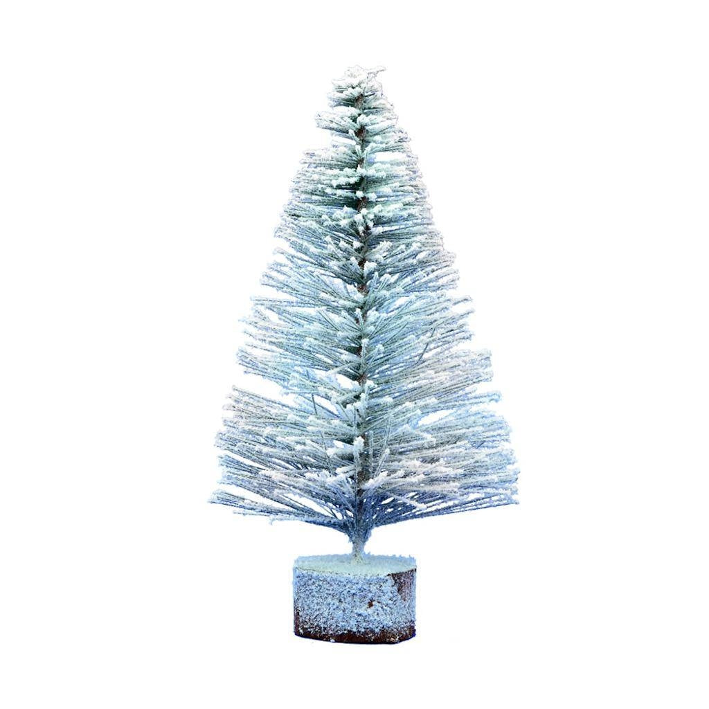 9" Flocked Village Tree (6 pack) 1