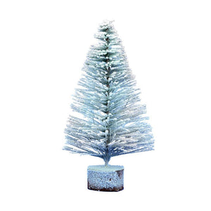 9" Flocked Village Tree (6 pack) 1