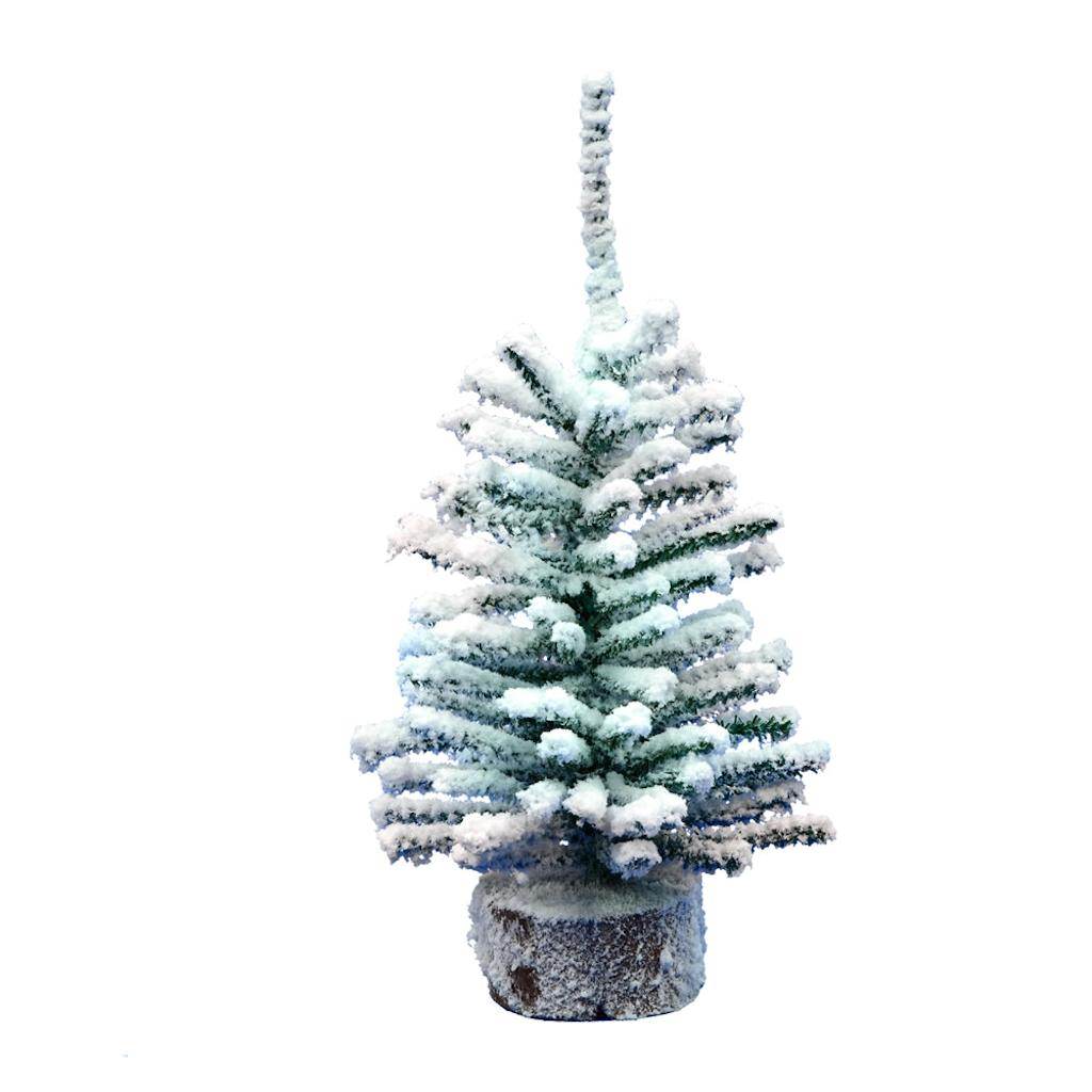 12" Flocked Mini Pine Tree (3 pack) 1